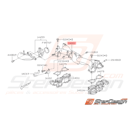 Collecteur d'Admission Origine Subaru STI 2008 - 201433081