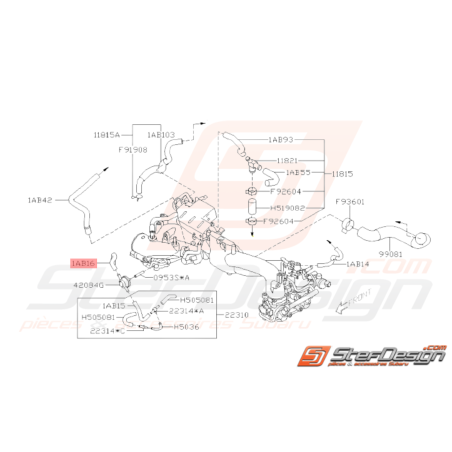 Durite Dépression Subaru WRX 2001 - 2007 STI 2001 - 201433090