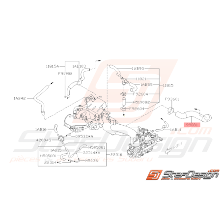 Durite Dépression Origine Subaru WRX 2006 - 2007 STI 2006 - 201433101