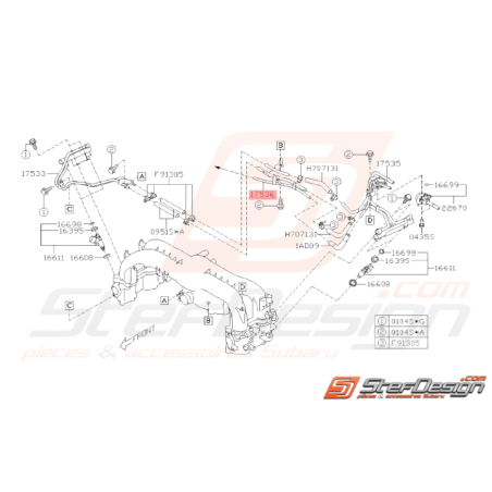 Tuyau de Carburant Origine Subaru WRX 2008 - 201033106