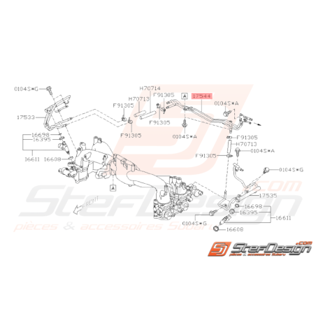 Tuyau complet de retour de carburant WRX 01-07 STI 01-1433117