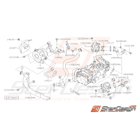 Schéma Système d'Air Secondaire Origine Subaru WRX 2008 - 201033119