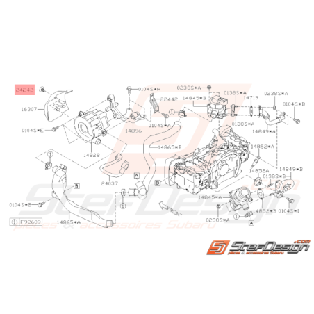 Agrafe Origine Subaru WRX STI 2008 - 201433122