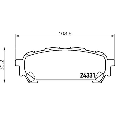 Plaquettes arrière Brembo pour Subaru Impreza 2.0l R 2005 forester sg9 2.5 turbo33134