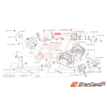 Fixation Faisceau Batterie Origine Subaru WRX STI 2008 - 201433136