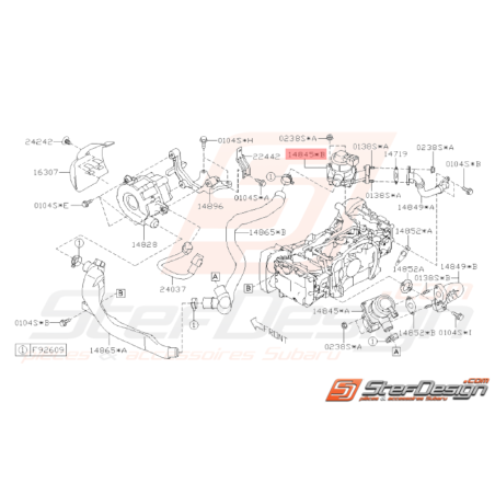 Soupape d'Aspiration d'Air Origine Subaru WRX 2008 - 201033138