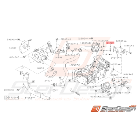 Joint de valve EGR Origine Subaru WRX STI 2006 - 201433140