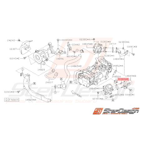 Goujon Origine Subaru WRX 2008 - 201033144