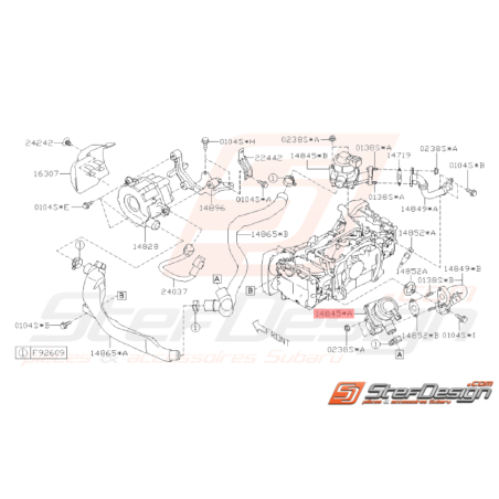 Soupape d'Aspiration d'Air SVC Origine Subaru WRX 2008 - 201033146