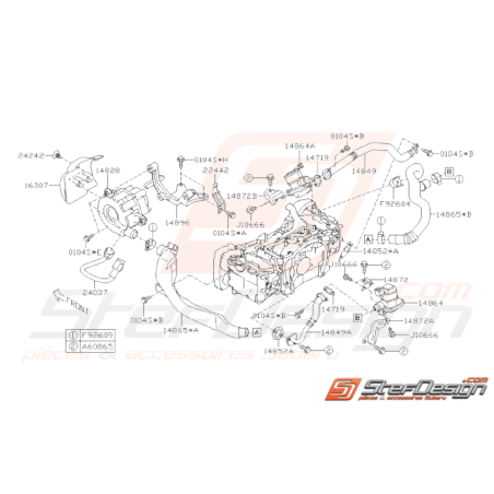 Schéma Système d'Air Secondaire Origine Subaru STI 2008 - 201433149