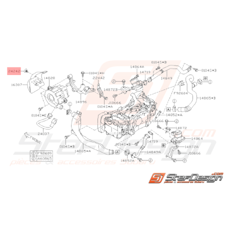 Agrafe Origine Subaru WRX STI 2008 - 201433150