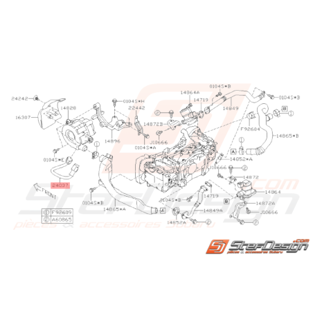 Faisceau Adaptateur Origine Subaru WRX STI 2008 - 201433153