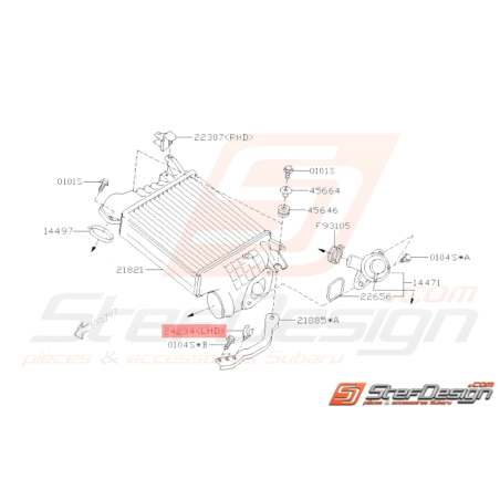 Agrafe Origine Subaru WRX 2008 - 201033201