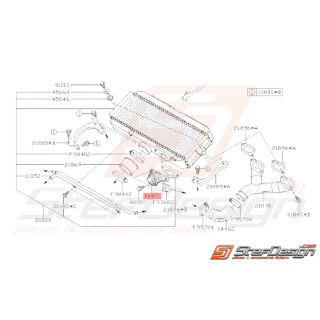 Soupape dérivation d'air Origine Subaru WRX 06 - 07 STI 01 - 1933220