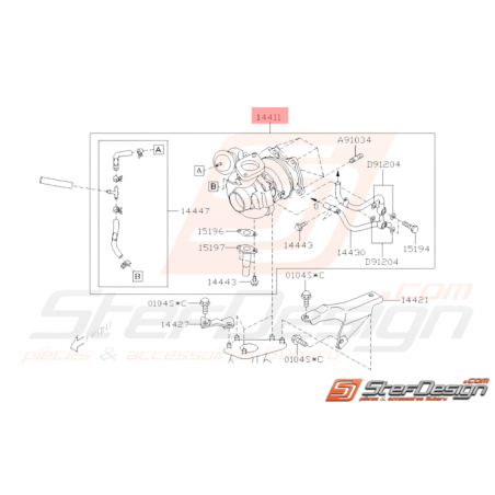 Turbo TD04L Origine Subaru WRX 2008 - 201033226