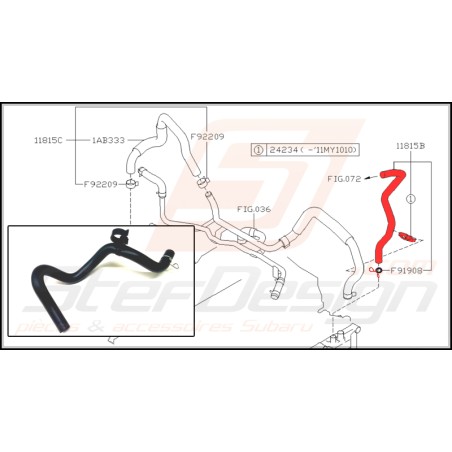 Durite PCV Origine Subaru Impreza STI 2008 - 27/10/201033233