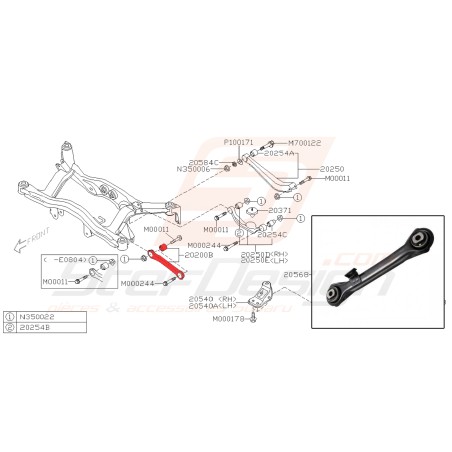 Tirant arrière pour Subaru Legacy 2007 3.0D33238