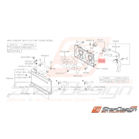 Support de ventilateur Origine Subaru Forester 2003 - 200733247