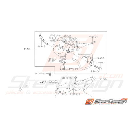 Schéma de Turbo Origine Subaru STI 2008 - 201433262