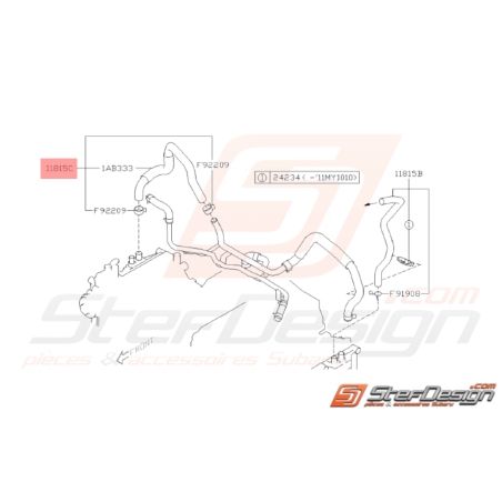 Durite PCV Origine Subaru WRX 06-07 STI 01-14 FORESTER 05-0733279