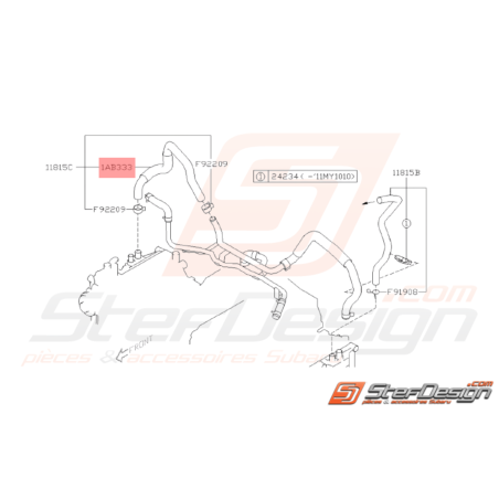 Durite Dépression Origine Subaru STI 2008 - 201433280