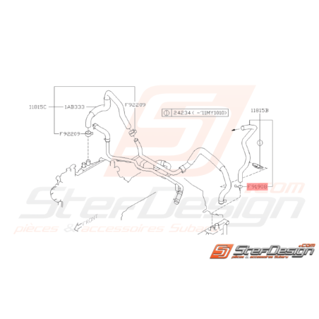 Attache Origine Subaru GT WRX STI FORESTER33282