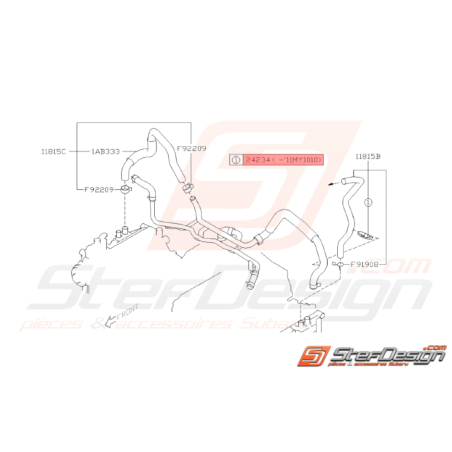 Agrafe Origine Subaru WRX STI 2006 - 201433284