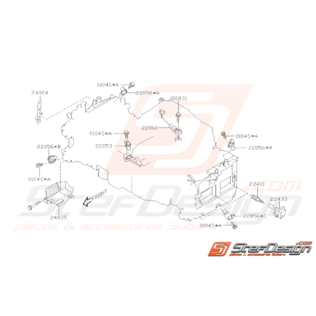 Schéma Bougies d'allumage Origine Subaru STI 2008 - 201433306