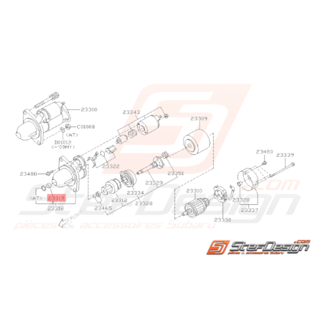 Manchon Roulement Avant Démarreur Origine Subaru WRX 08-10 BRZ 13-1933416