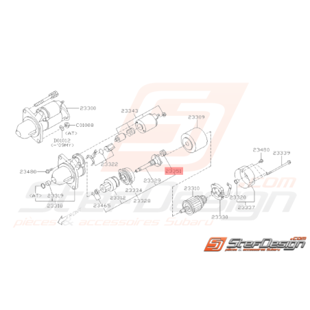 Engrenage de Démarreur Origine Subaru WRX 08-10 BRZ 13-19 FORESTER 05-0733419