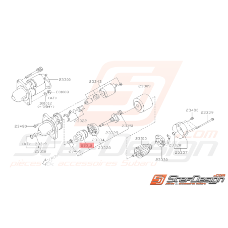 Pignon d'Attaque de Démarreur Origine Subaru WRX 08-10 FORESTER 05-0733423