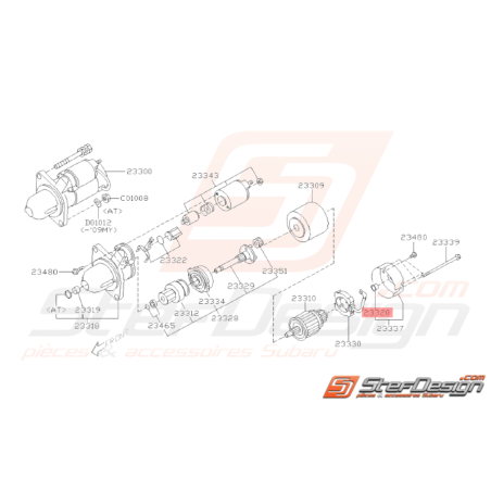 Roulement de Démarreur Origine Subaru GT 07/97-00 WRX 08-10 BRZ 13-19 FORESTER 97-02/05-0733427