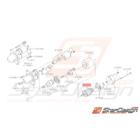 Induit de Démarreur Origine Subaru WRX 08-10 BRZ 13-19 FORESTER 05-0733429