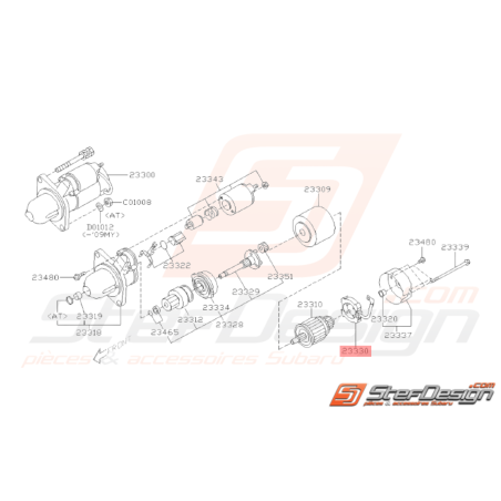 Connecteur Support de Balai Origine Subaru WRX 08-10 FORESTER 05-0733430