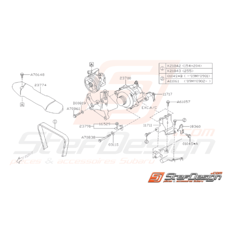 Schéma Alternateur Système Origine Subaru WRX 2008 - 200933461