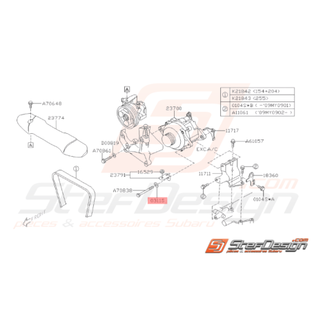 Rondelle Origine Subaru WRX STI 2001 - 201433466