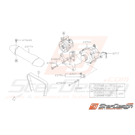 Schéma Alternateur Système Origine Subaru STI 2008 - 201433473