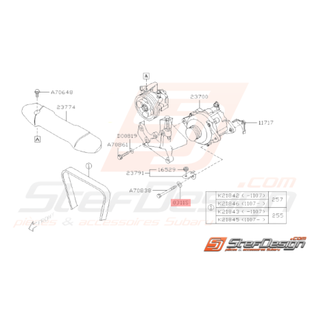 Rondelle Origine Subaru WRX STI 2001 - 201433480