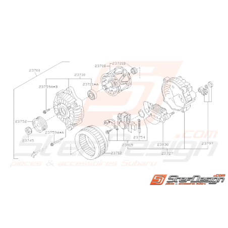 Schéma Alternateur Corps Origine Subaru WRX STI 2008 - 201433484