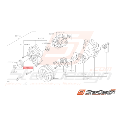 Vis origine Subaru GT 1993 - 2000 WRX STI 2001 - 201433487