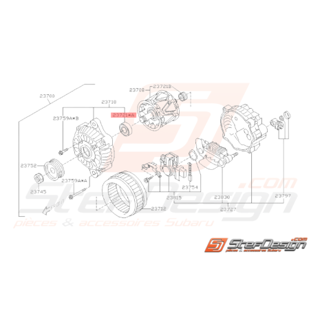 Roulement transversale d'alternateur SUBARU GT 97-00 WRX/STI 01-14 Forester Turbo 97-0233490