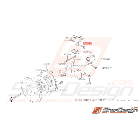 Support ressort de fourchette d'embrayage SUBARU STI 01-1433542