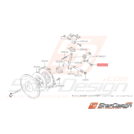 Vis de récepteur d'embrayage Origine Subaru STI 2001 - 201433544