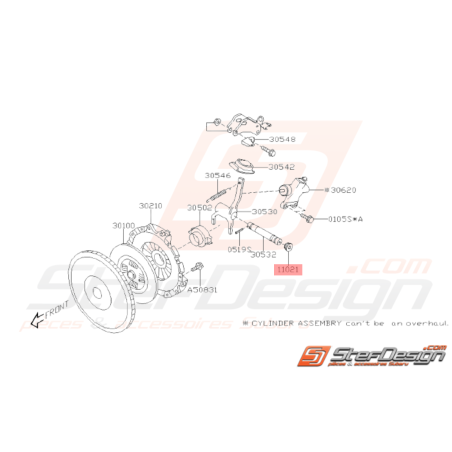 Bouchon d'Axe Fourchette de Boite 6 Origine Subaru STI 03/06/06 - 1533548