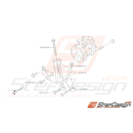 Schéma Système Direction Assistée Origine Subaru WRX STI 08-1433549