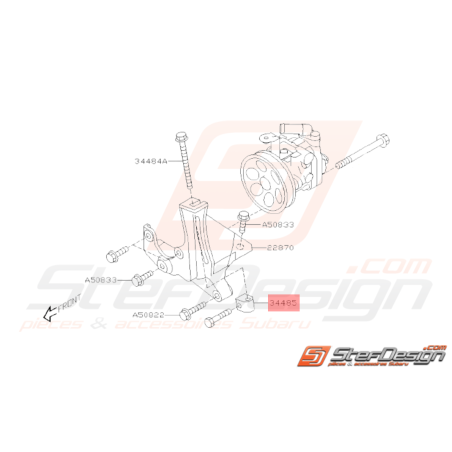 Ecrou tendeur courroie alternateur Origine Subaru GT 93-00 WRX STI 08-1433551