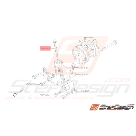 Vis de fixation d'alternateur Origine Subaru GT 93-00 WRX STI 01-14 Forester Turbo 97-0233552