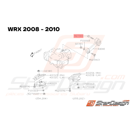 Vis de fixation d'os de boite SUBARU GT 93 - 00 WRX STI 01 - 1433605