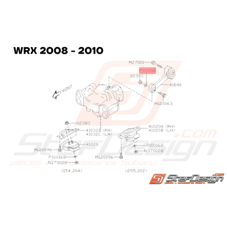Rondelle Origine Subaru GT 1993 - 2000 WRX STI 2001 - 201433607