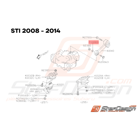 Rondelle Origine Subaru GT 1993 - 2000 WRX STI 2001 - 201433608